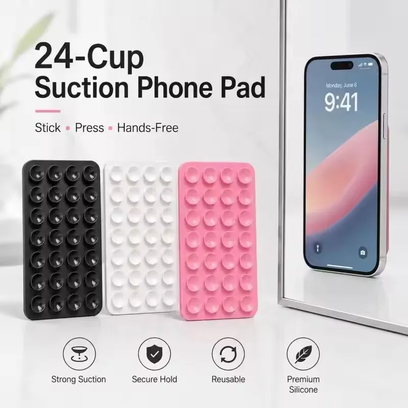 Phone Cases - Silicone Wall Suction Cup Bracket Creative