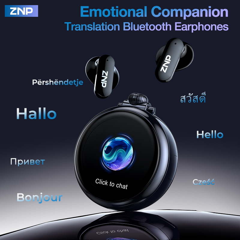 Earphones - 2026 Latest ZNP Wireless AI Translator