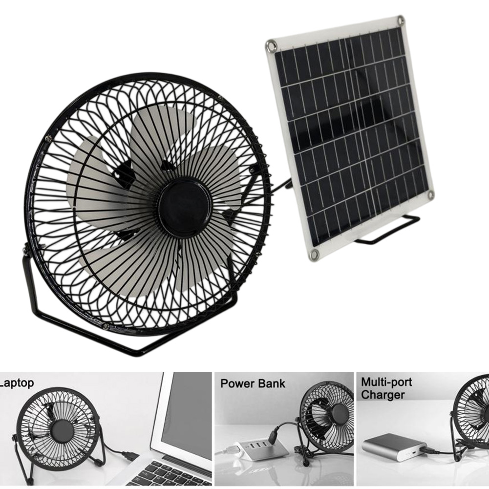 Power Banks - 10W Solar Panel Fan Compatible with