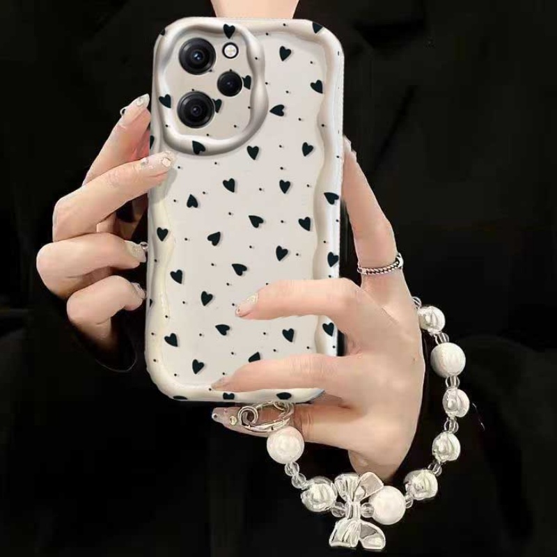 Cute Cartoon Wrist Strap Silicone Case - Case For RENO 15 15F 14