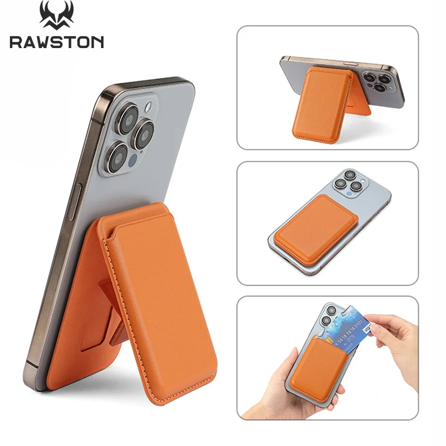 Leather Wallet Card Holder Phone Cover - Kickstand Magnetic Leather Wallet Case for