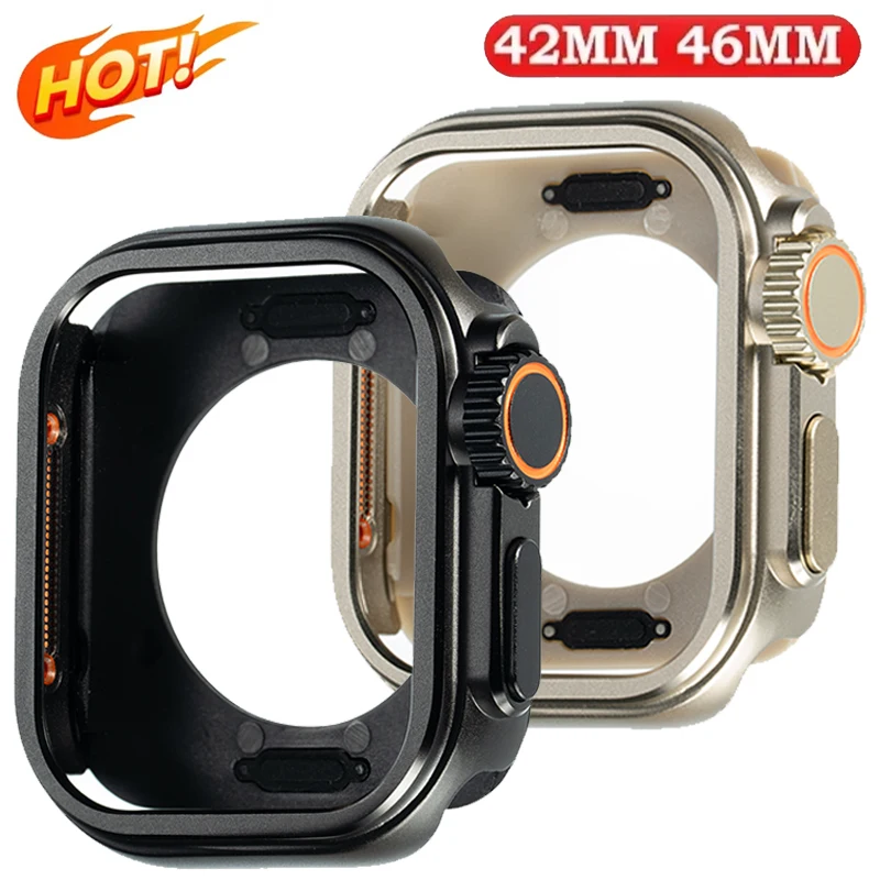Metal Bumper Aluminum Frame Case - Metal+Plastic Case for Apple Watch 11