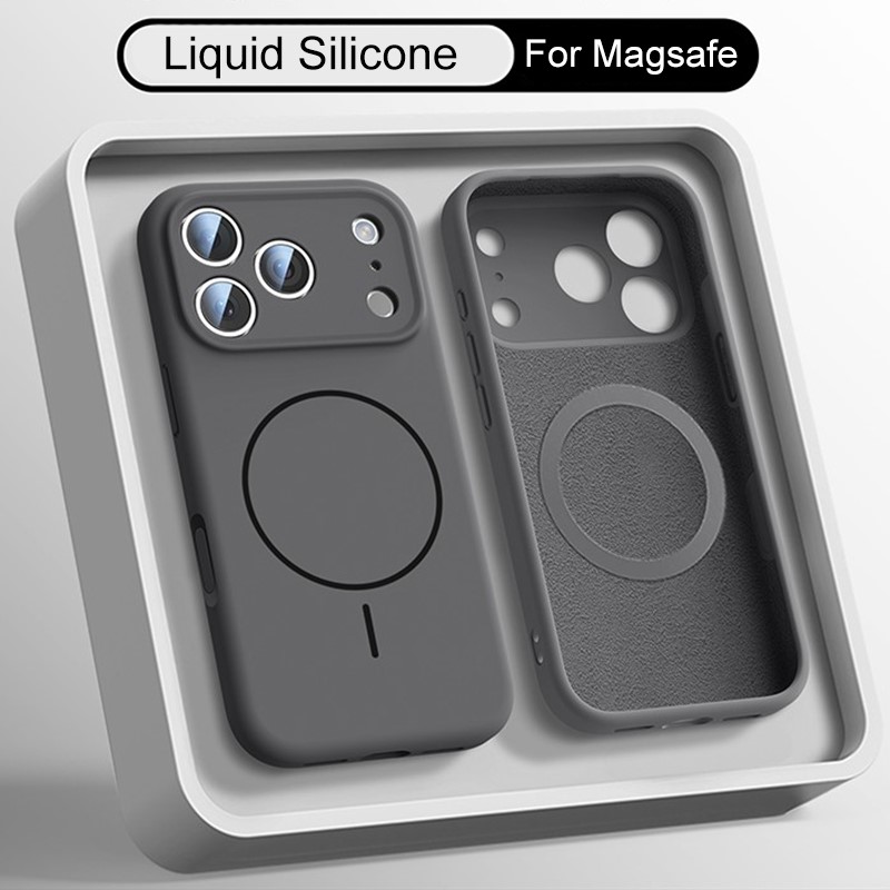 Liquid Silicone Magnetic Phone Case - Luxury Liquid Silicone Case For iPhone