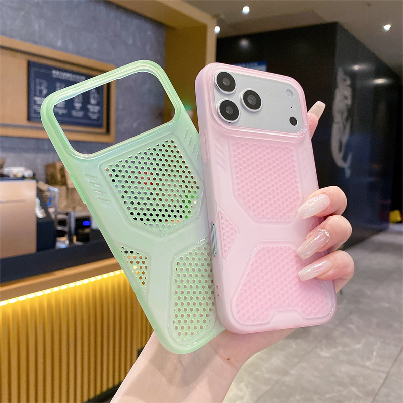 Heat Dissipation Mesh Breathable Case - Heat Dissipation Mesh Soft TPU Phone