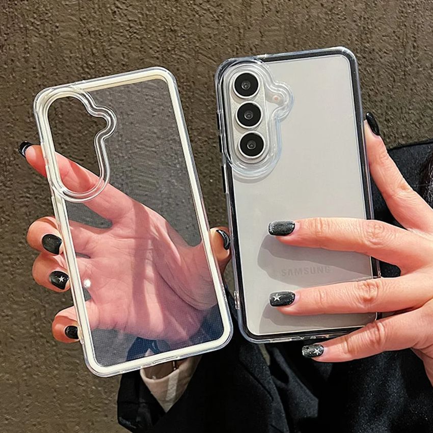 Clear Shockproof Bumper Case - Luxury Candy Color Frame Clear Back