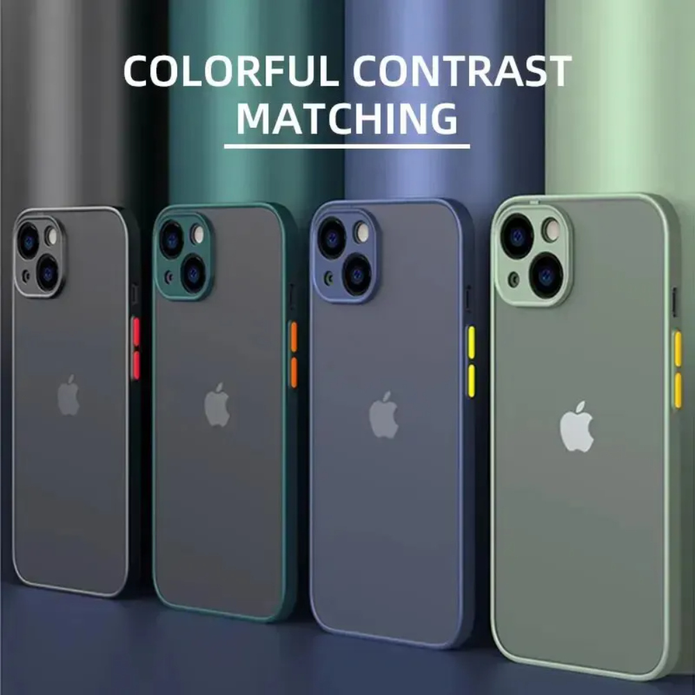 Matte Hard Pc Back Case - Shockproof Armor Matte Case For iPhone