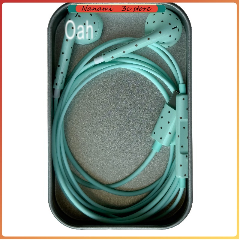 Earphones - Oah Polka Dot Wired Earphones ABS