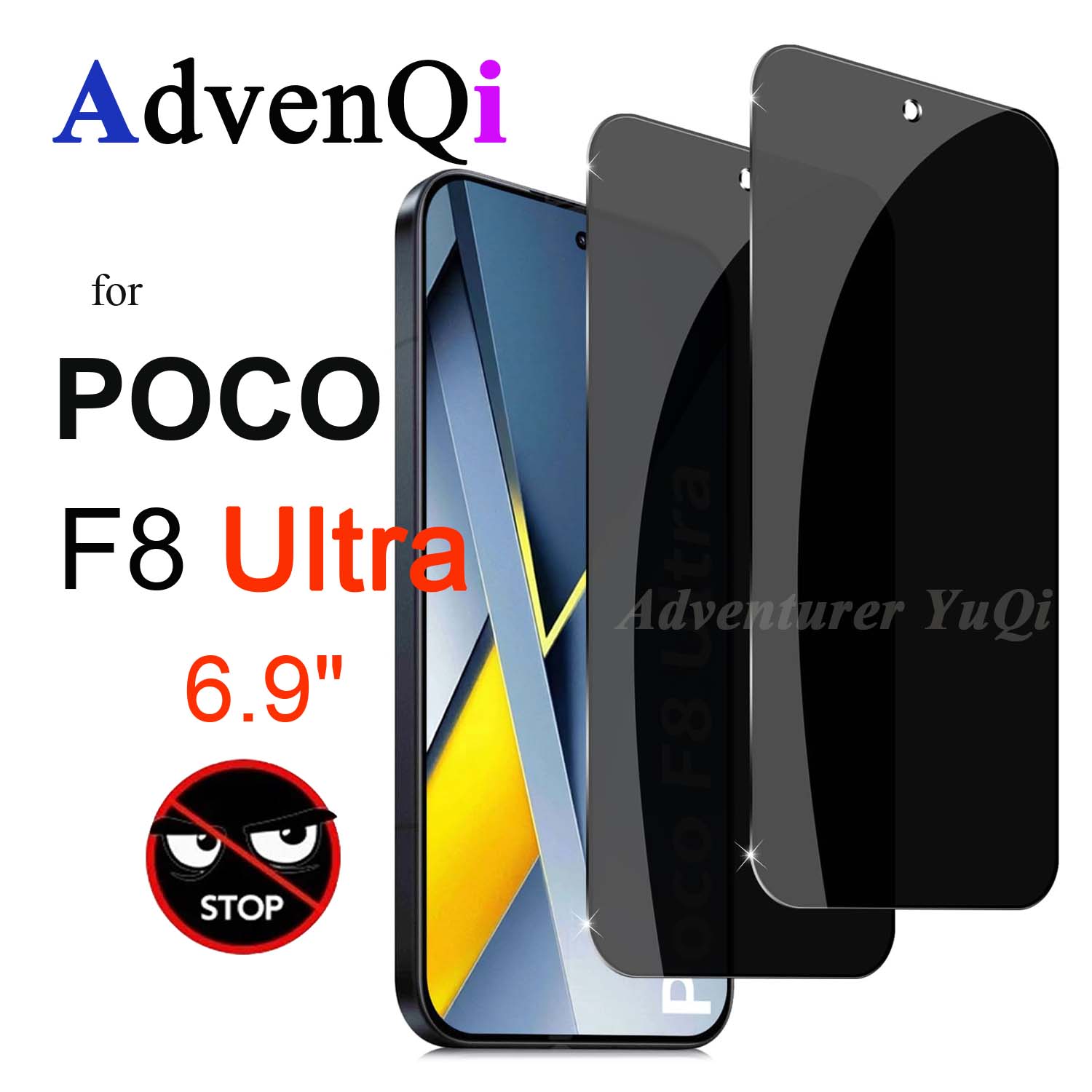 Anti Spy Privacy Glass Case - Anti Spy Screen Protector For Xiaomi