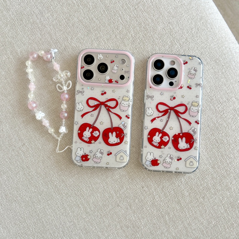 Cute cartoon sweet cherry Miff - Cute Cartoon Wrist Strap Silicone Case review and price