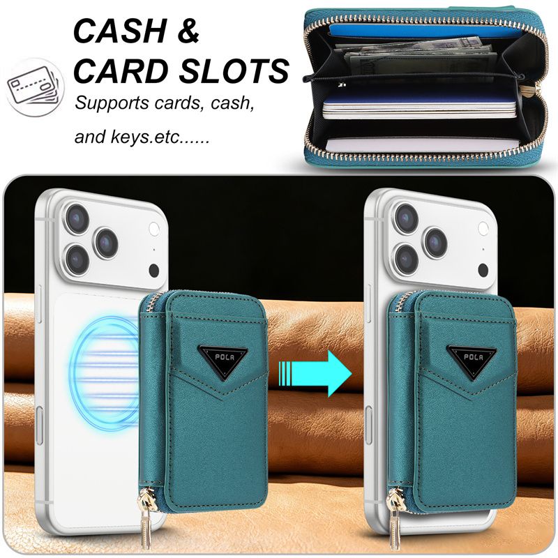 Zipper Wallet Card Holder Case - Leather Wallet Card Holder Phone Cover review and price