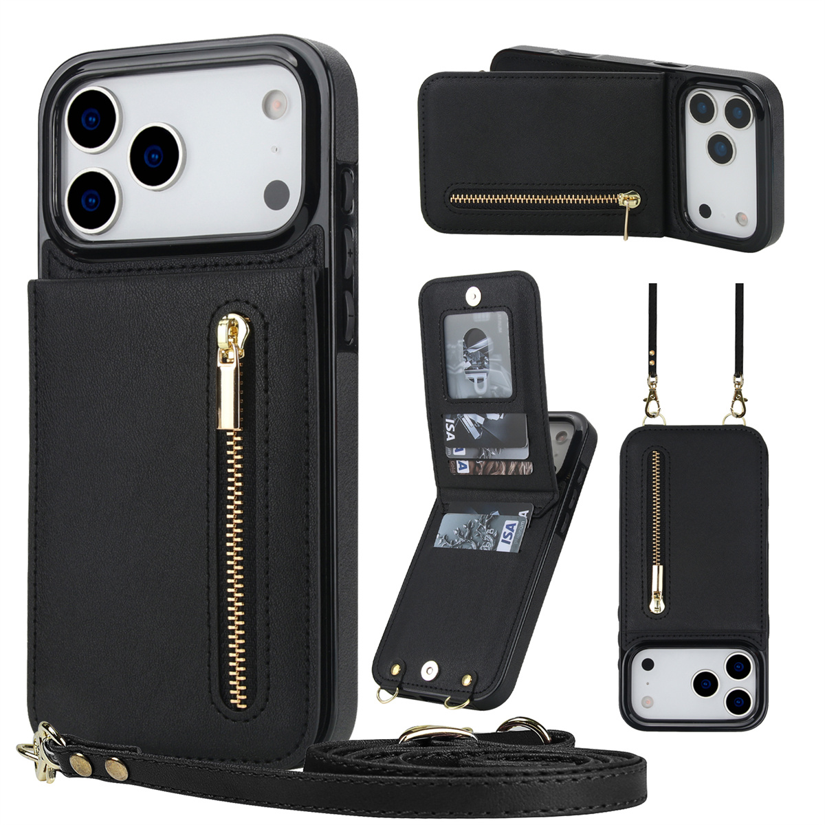 Crossbody Zipper Wallet Card H - Leather Wallet Card Holder Phone Cover review and price