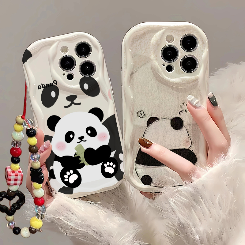 Cute Panda Wrist Strap Case Fo - Cute Cartoon Wrist Strap Silicone Case review and price
