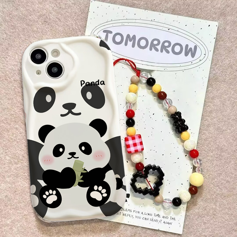 Cute Panda Wrist Strap Case Fo - Cute Cartoon Wrist Strap Silicone Case review and price
