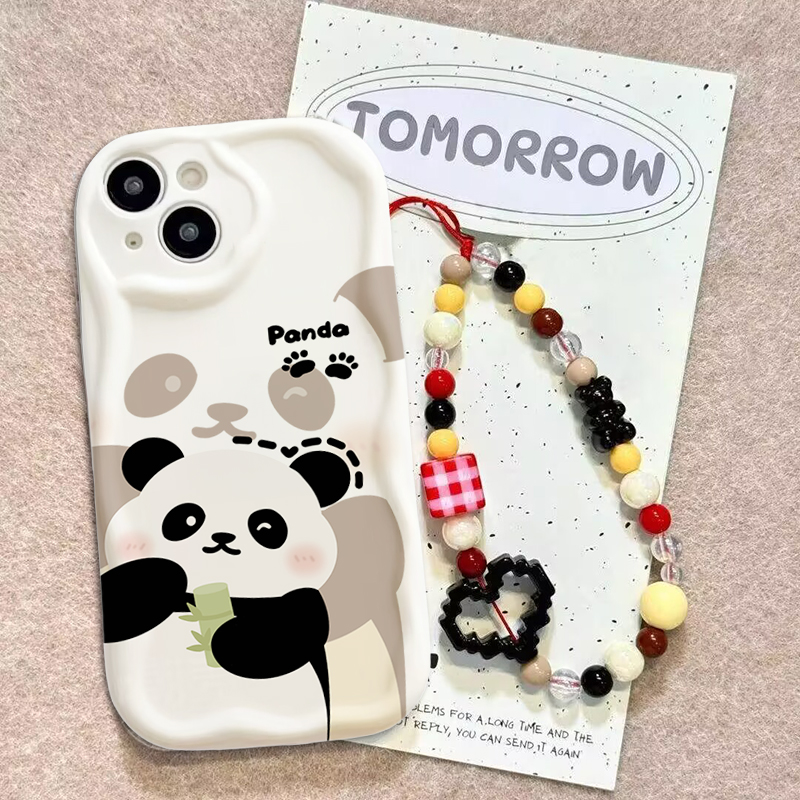 Cute Panda Wrist Strap Case Fo - Cute Cartoon Wrist Strap Silicone Case review and price