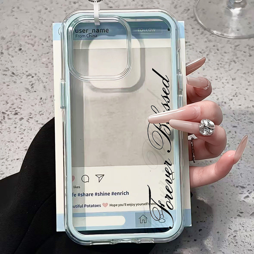 Forever Blessed Simple Clear P - Clear Shockproof Bumper Case review and price