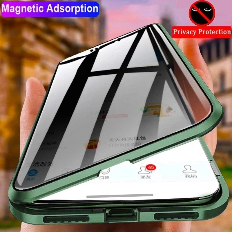 For Huawei nova Y74 Y73 Y63 Y7 - Anti Spy Privacy Glass Case review and price