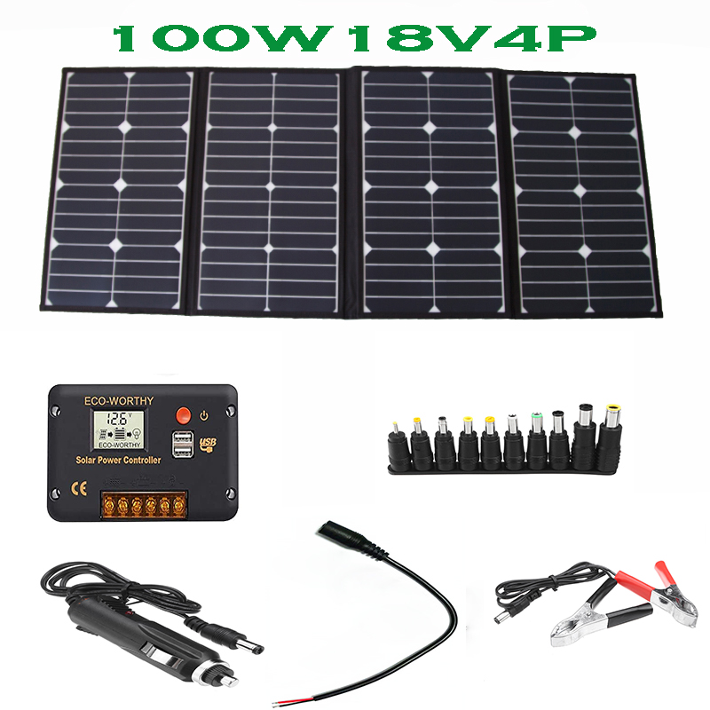 Portable 100 Watt Folding Sola - Chargers review and price