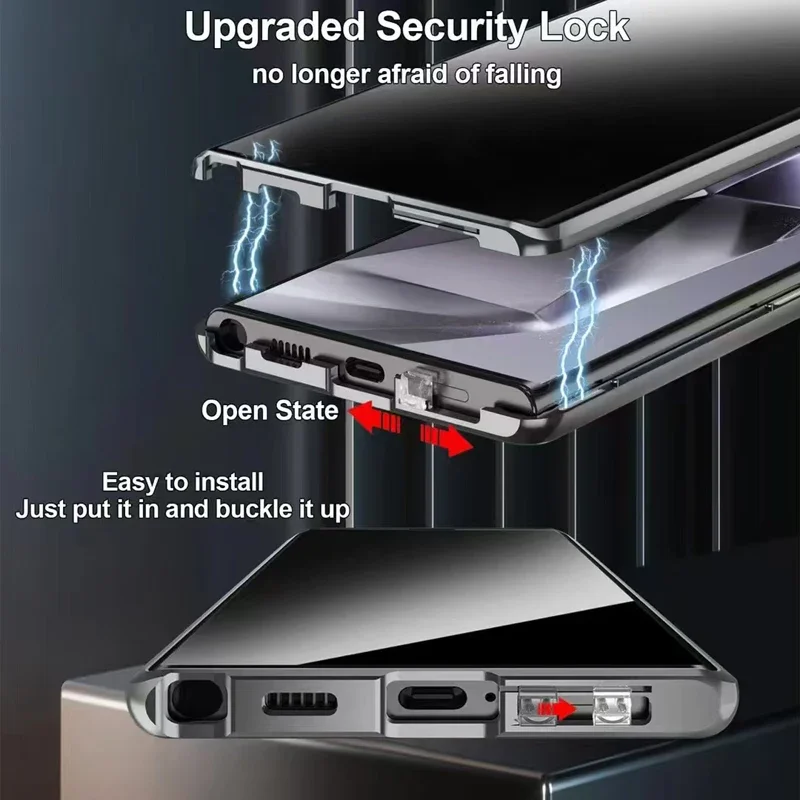 Metal Phone Case Double sided  - Anti Spy Privacy Glass Case review and price