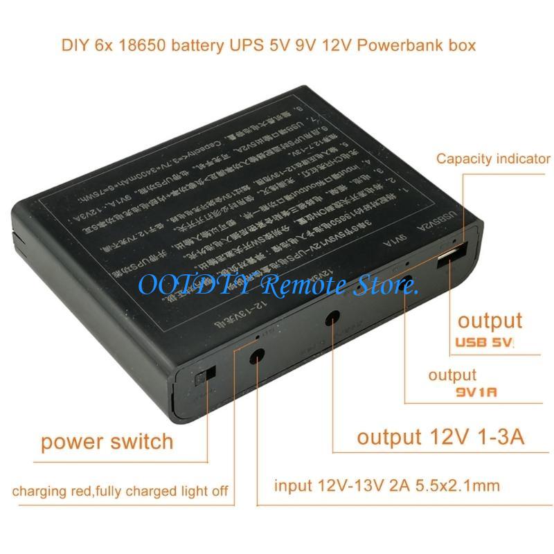  USB 5V 9V 12V 6x 18650 Batter - Power Banks review and price