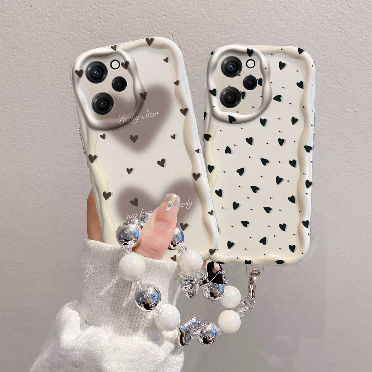 Case For RENO 15 15F 14 PRO 14 - Cute Cartoon Wrist Strap Silicone Case review and price