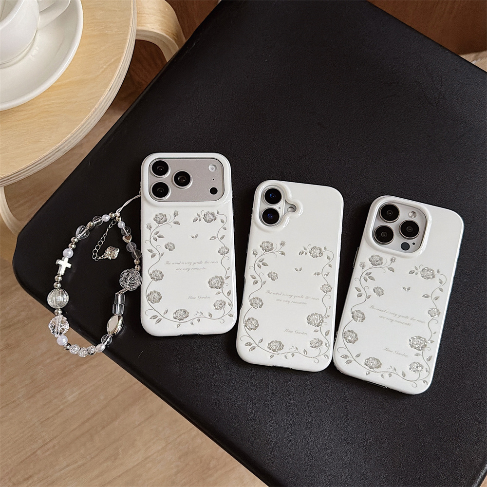 Vintage Silver Rose Garden Pho - Vintage Floral Pattern Soft Case review and price