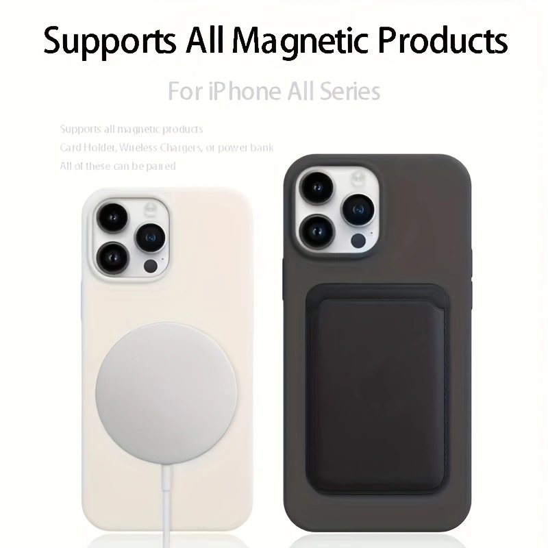 Solid Color Liquid Silicone Ma - Liquid Silicone Magnetic Phone Case review and price