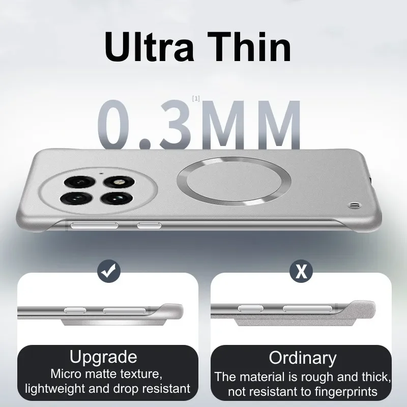 Luxury Ultra Thin Metallic Fra - Ultra Thin Frameless Phone Cover review and price