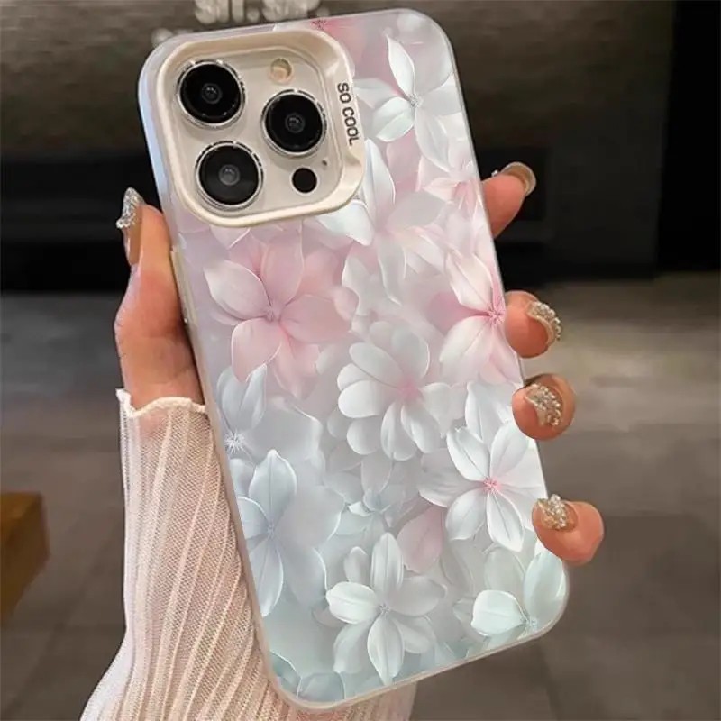 Pink Flower Case for iPhone 15 - Screen Protectors review and price