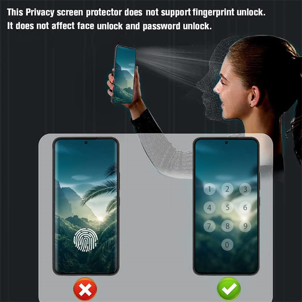 Anti Spy Screen Protector For  - Anti Spy Privacy Glass Case review and price