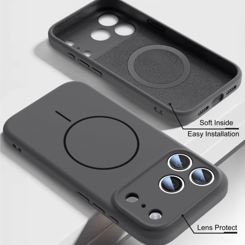 Luxury Liquid Silicone Case Fo - Liquid Silicone Magnetic Phone Case review and price