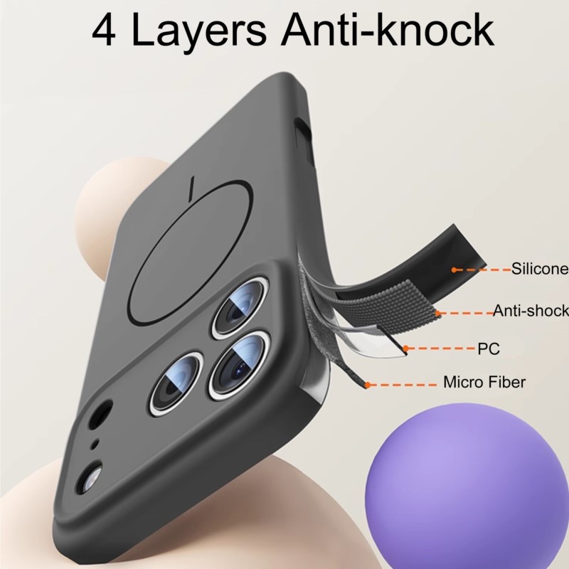 Luxury Liquid Silicone Case Fo - Liquid Silicone Magnetic Phone Case review and price