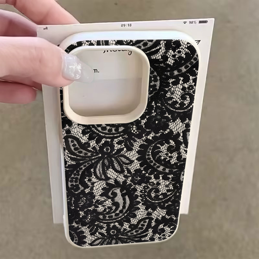 Black Vintage Floral Lace Lych - Vintage Floral Pattern Soft Case review and price