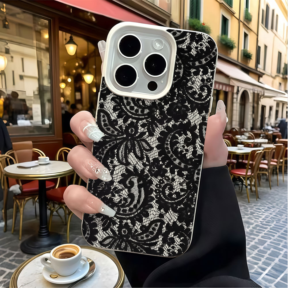 Black Vintage Floral Lace Lych - Vintage Floral Pattern Soft Case review and price