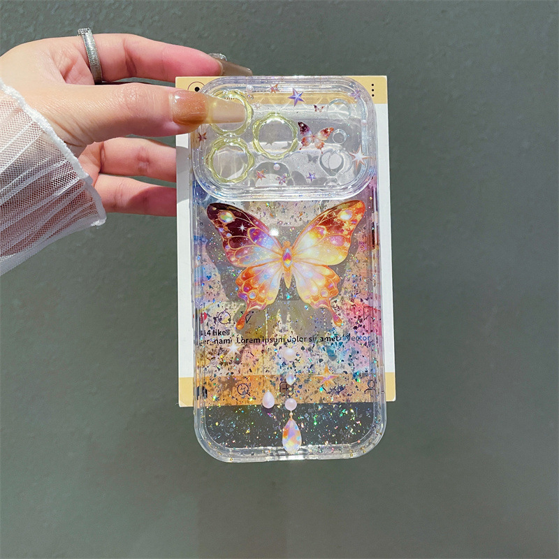 Luxury Colorful Sequins Butter - Clear Shockproof Bumper Case review and price