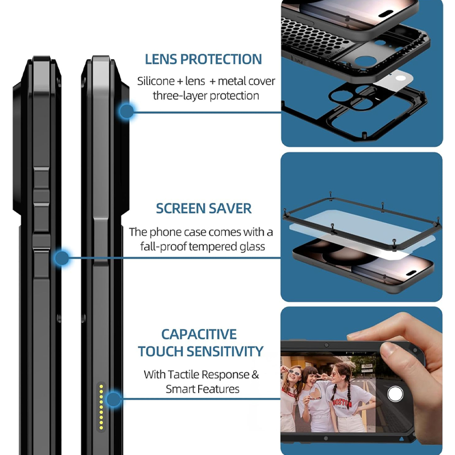 Heavy Duty Metal Armor Phone C - Heavy Duty 360 Full Body Protective Case review and price