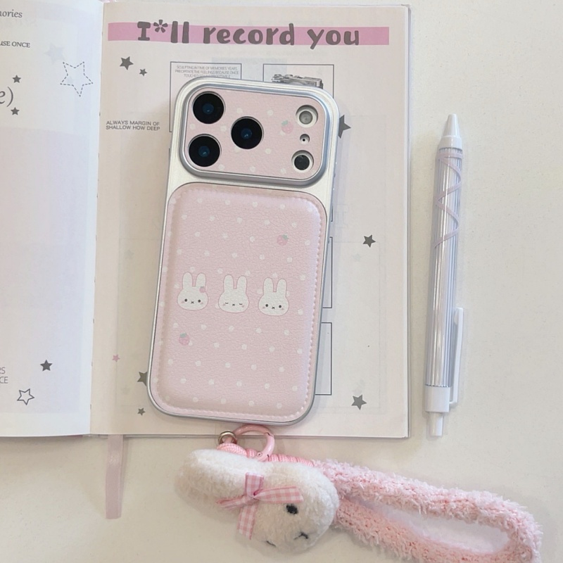 Cute strawberry Cartoon Miffy  - Cute Cartoon Wrist Strap Silicone Case review and price