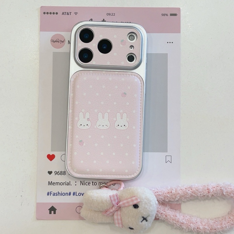 Cute strawberry Cartoon Miffy  - Cute Cartoon Wrist Strap Silicone Case review and price