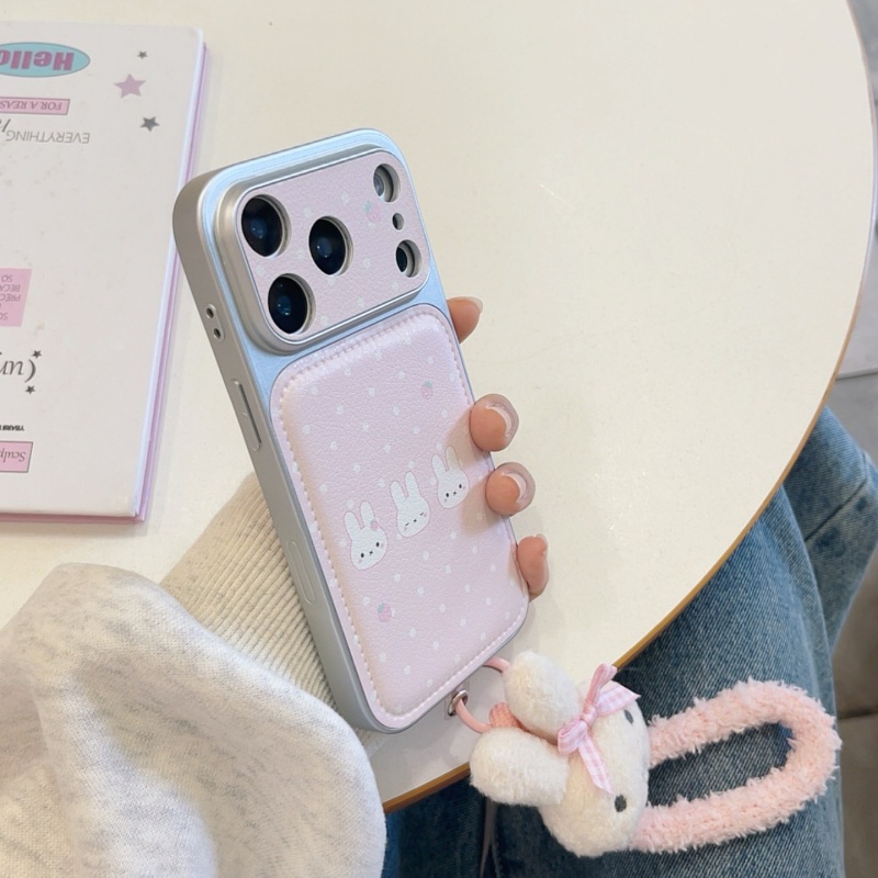 Cute strawberry Cartoon Miffy  - Cute Cartoon Wrist Strap Silicone Case review and price